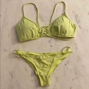 VICTORIAS SECRET NEON GREEN BIKINI SET